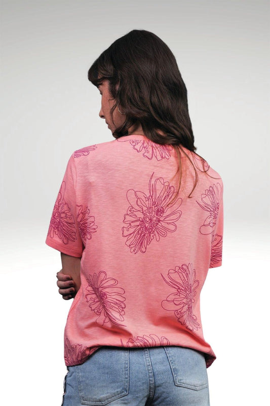 BLOSSOM FLORAL PRINT TEE - zohaonline