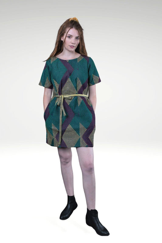 DONNATELLA EMBROIDERED SHIFT DRESS - zohaonline