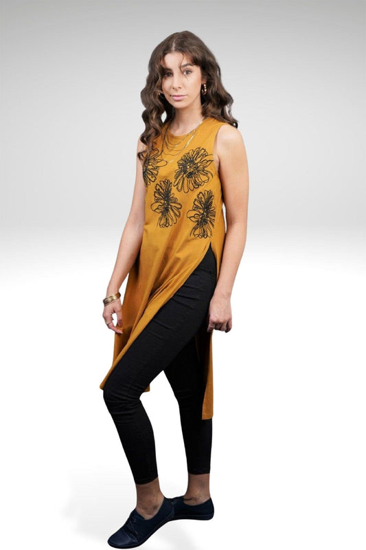 BERNICE EMBROIDERED LONG TEE - zohaonline