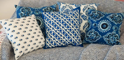 INDIGO ELEGANCE-  SCATTER CUSHION COVERS Pre order only