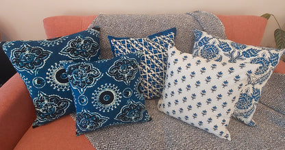 INDIGO ELEGANCE-  SCATTER CUSHION COVERS Pre order only