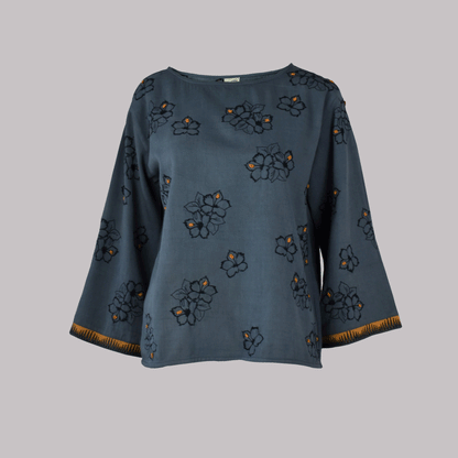 ARABELLA FLORAL EMBROIDERED TOP - zohaonline