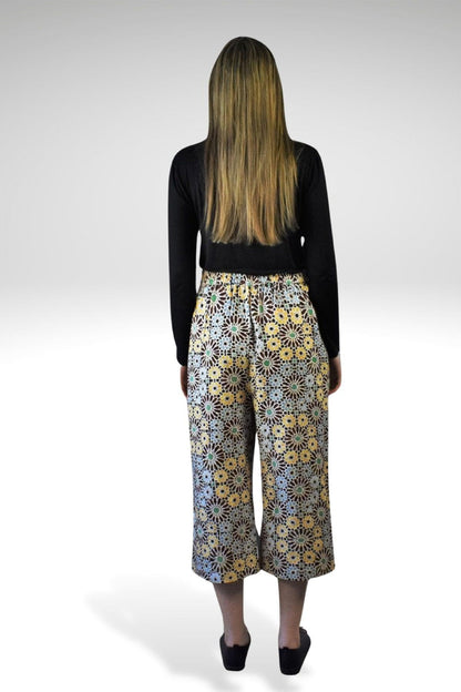 DORIAN HIGH WAIST PRINTED TWILL PANTS - zohaonline