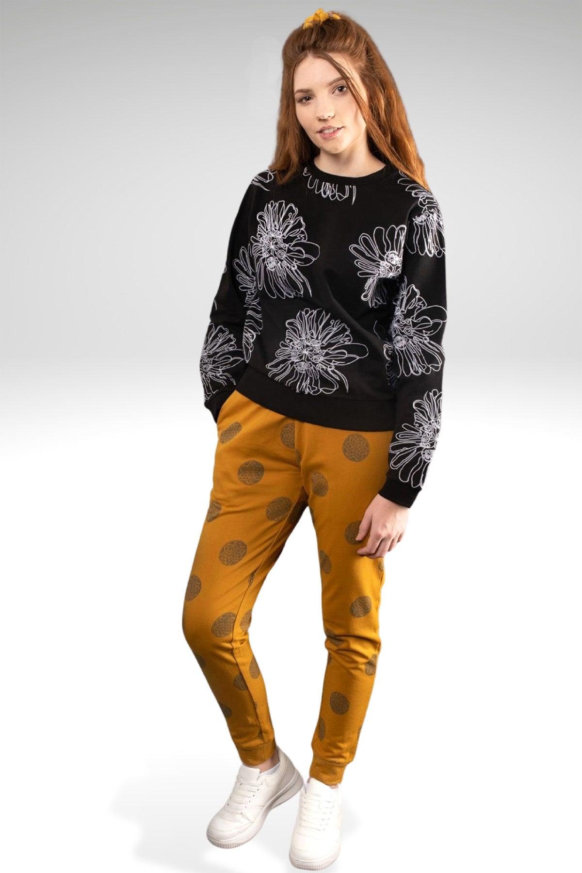 LETICIA EMBROIDERED KNIT SWEATSHIRT - zohaonline