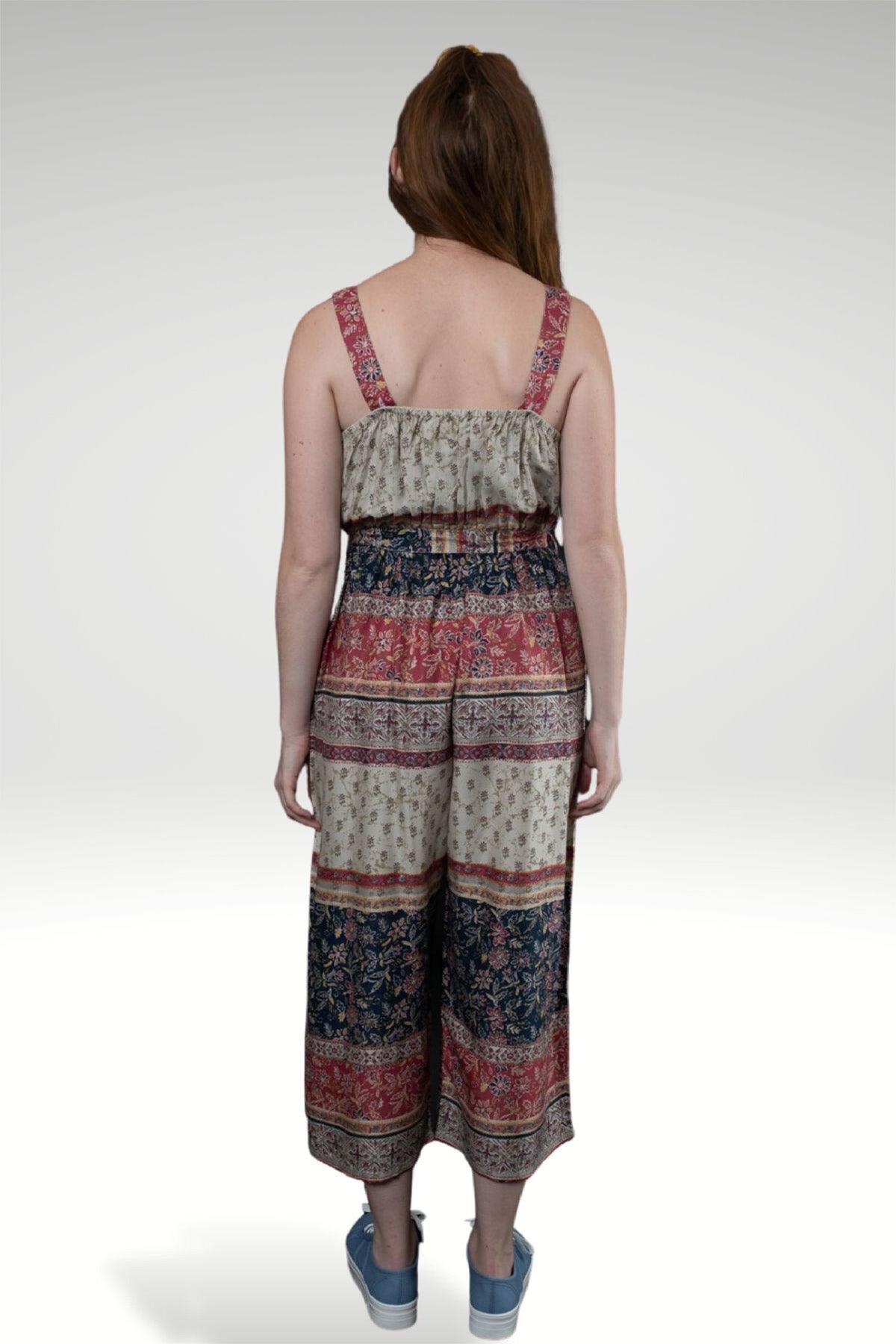 BACK VIEW OF NIKI PRINTED JUMPSUIT - zohaonline