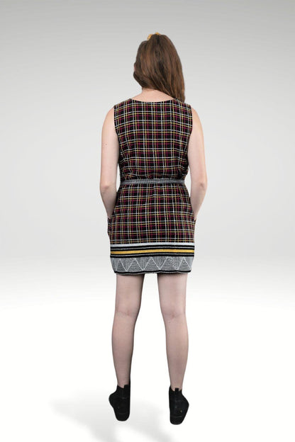 BELLAback view of EMBROIDERED SHIFT DRESS - zohaonline