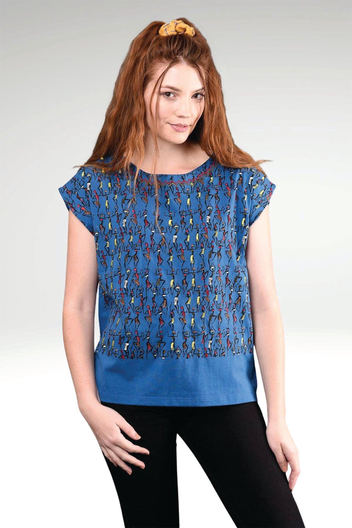 FARICA EMBROIDERED KNIT TEE - zohaonline