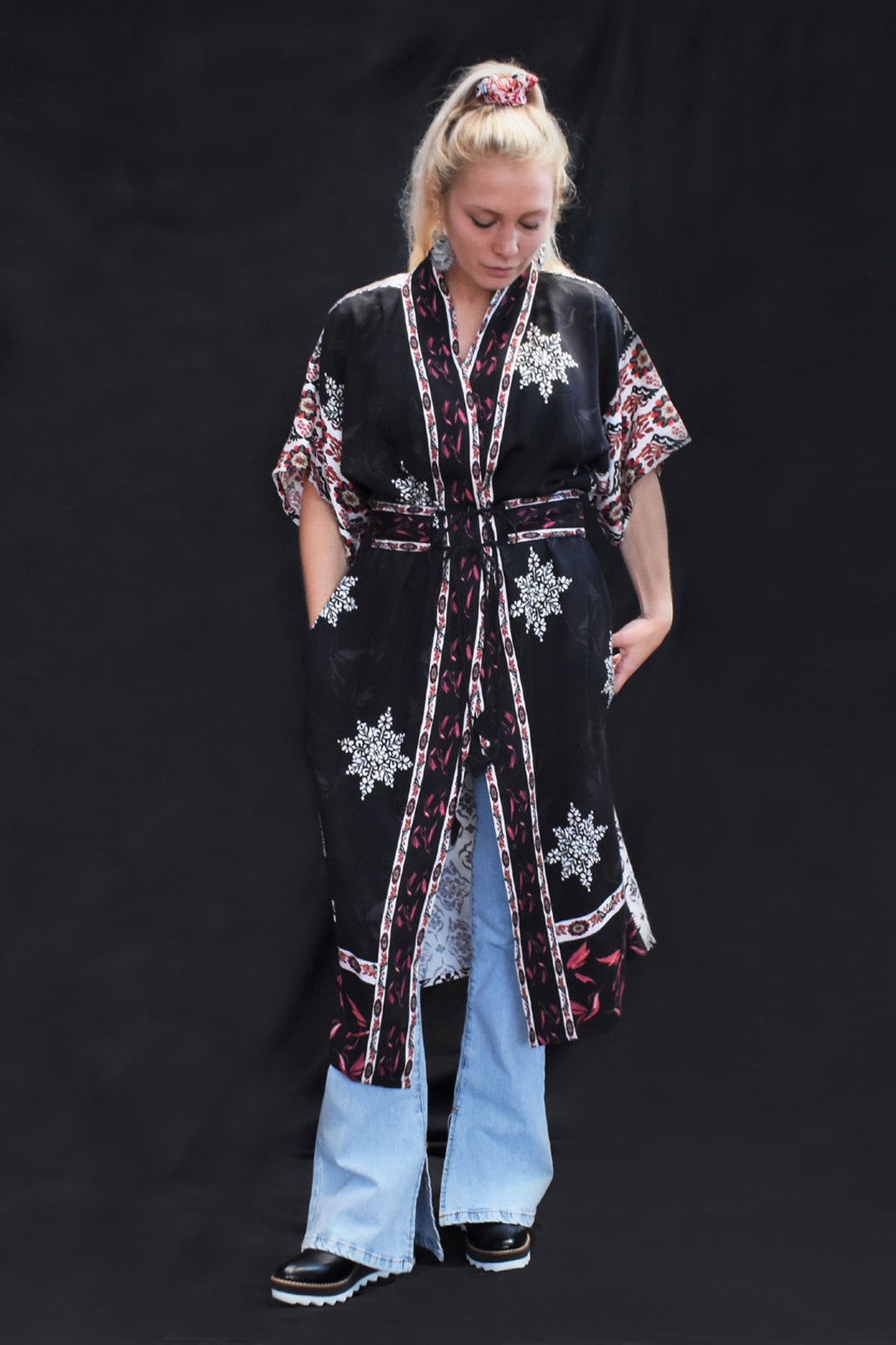 JAN PRINTED BELT/ HAIR SCARF - pairs well with Juana kimono as a belt or hair scarf