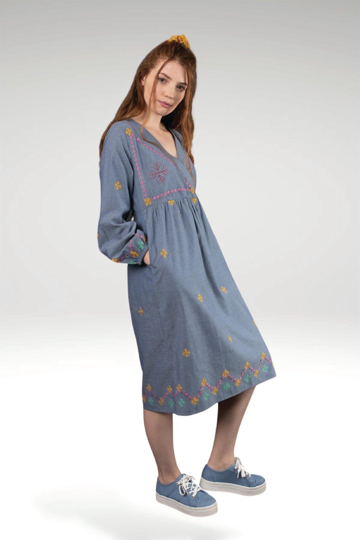 LARA MOCK WRAP DRESS - zohaonline